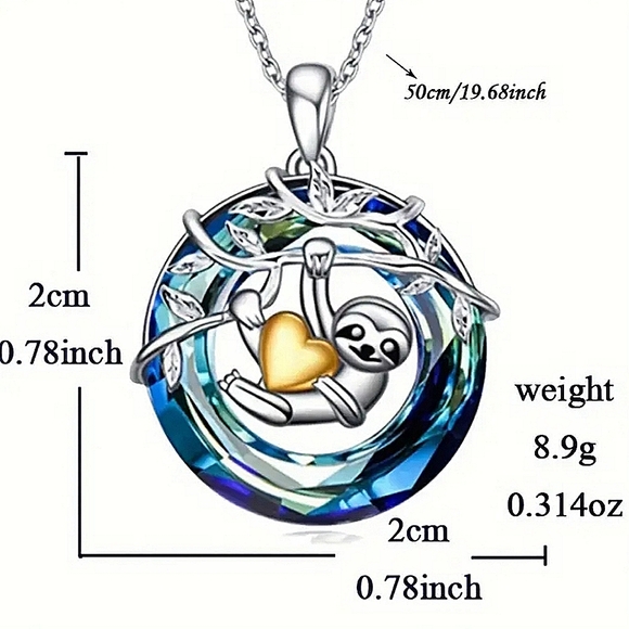 💖*NWOT* Tree of Life Sloth Necklace - Picture 2 of 3